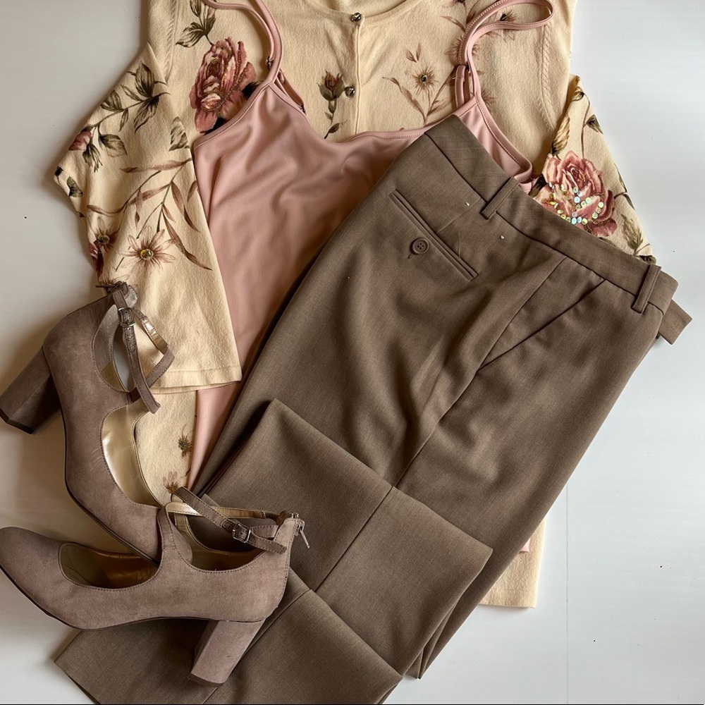 Calvin Klein Brown Dress Pants – Workwear Career Neutral Basics Classic Fit